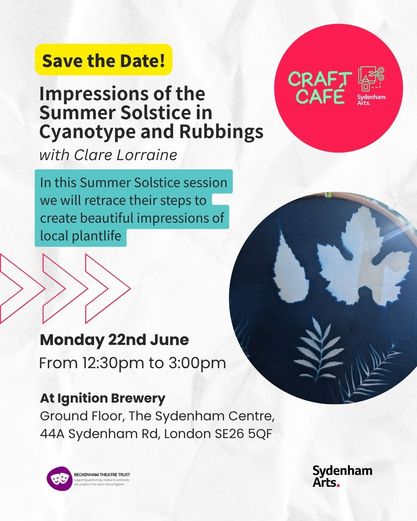 Impressions of the Summer Solstice in Cyanotype and Rubbings with Clare Lorraine